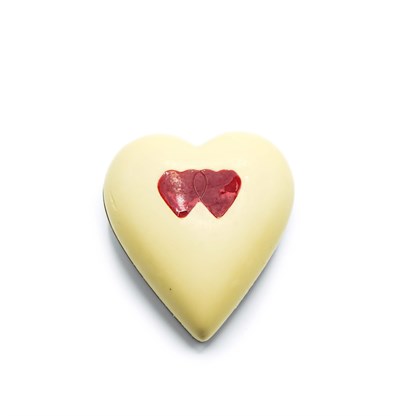 Liva Sevgililer Günü Beyaz Kalp Çikolata İçinde Draje 