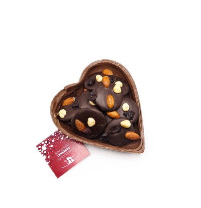 Liva Sevgililer Günü Kabuk İçinde Kuruyemişli Çikolata